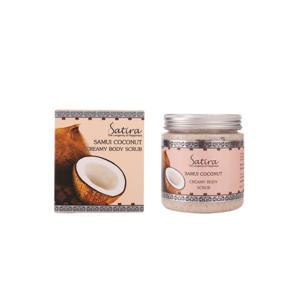 สครับขัดผิวเนื้อครีม Satira Samui Coconut Creamy Body Scrub